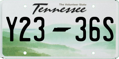 TN license plate Y2336S