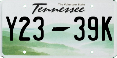 TN license plate Y2339K