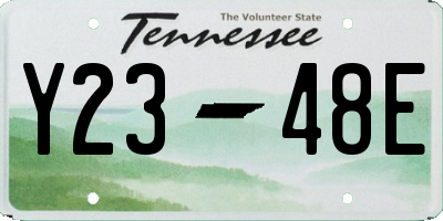 TN license plate Y2348E