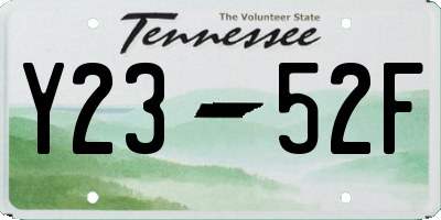 TN license plate Y2352F