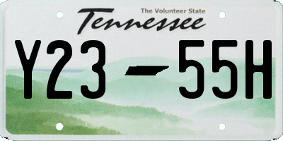 TN license plate Y2355H