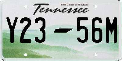 TN license plate Y2356M