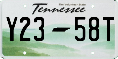TN license plate Y2358T