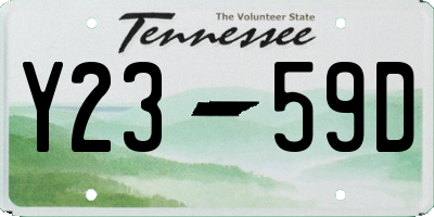 TN license plate Y2359D