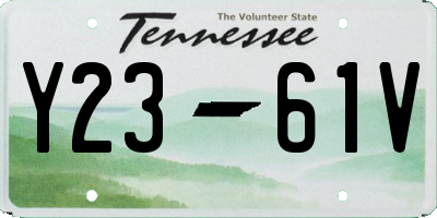 TN license plate Y2361V