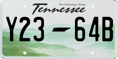 TN license plate Y2364B