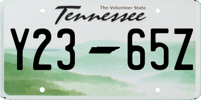 TN license plate Y2365Z