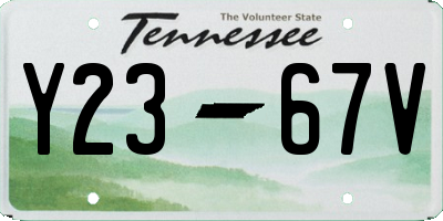 TN license plate Y2367V