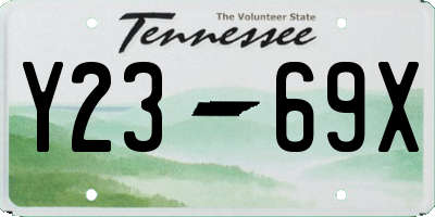 TN license plate Y2369X
