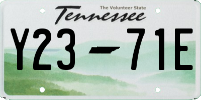 TN license plate Y2371E