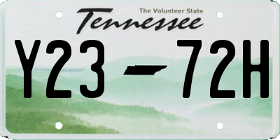 TN license plate Y2372H