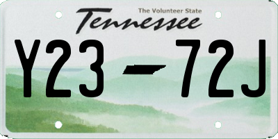 TN license plate Y2372J