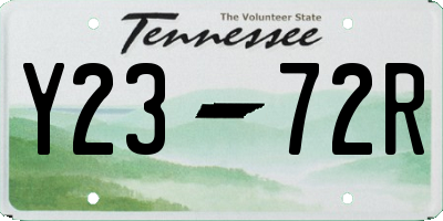 TN license plate Y2372R