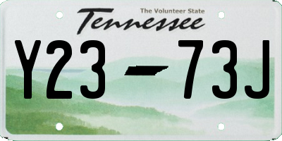 TN license plate Y2373J