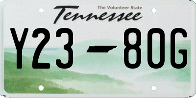 TN license plate Y2380G