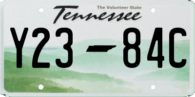 TN license plate Y2384C
