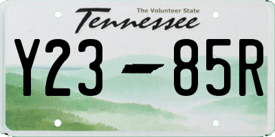 TN license plate Y2385R