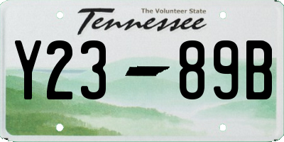 TN license plate Y2389B