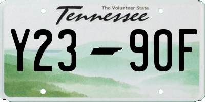 TN license plate Y2390F