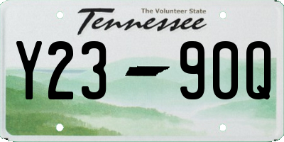 TN license plate Y2390Q