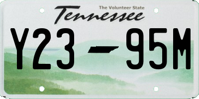 TN license plate Y2395M