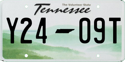 TN license plate Y2409T