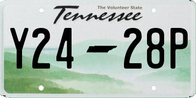 TN license plate Y2428P