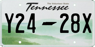 TN license plate Y2428X