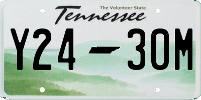 TN license plate Y2430M