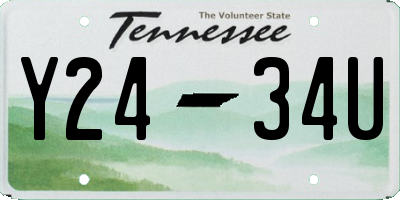 TN license plate Y2434U