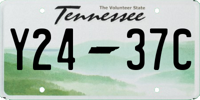TN license plate Y2437C