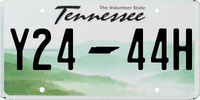 TN license plate Y2444H