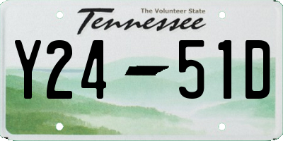 TN license plate Y2451D