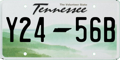 TN license plate Y2456B