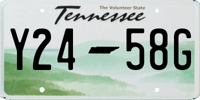 TN license plate Y2458G