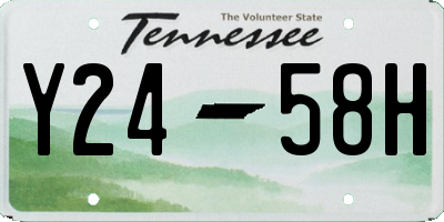 TN license plate Y2458H