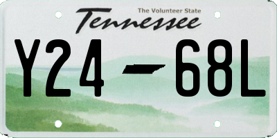 TN license plate Y2468L