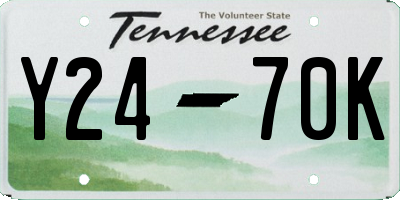 TN license plate Y2470K