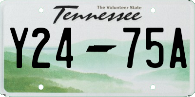 TN license plate Y2475A