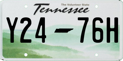 TN license plate Y2476H