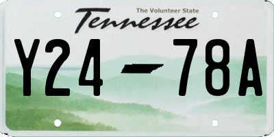 TN license plate Y2478A