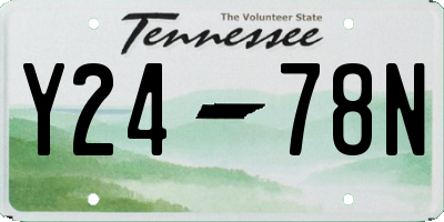 TN license plate Y2478N