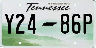 TN license plate Y2486P