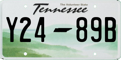 TN license plate Y2489B