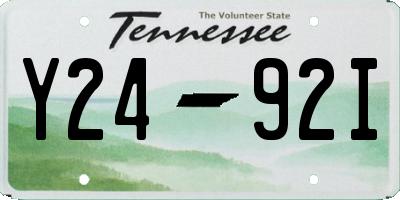 TN license plate Y2492I