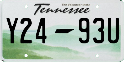 TN license plate Y2493U