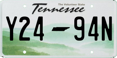 TN license plate Y2494N