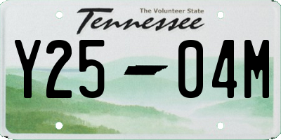 TN license plate Y2504M
