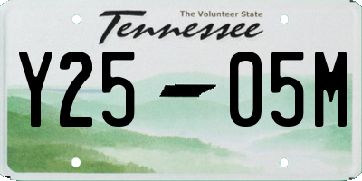 TN license plate Y2505M
