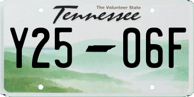 TN license plate Y2506F
